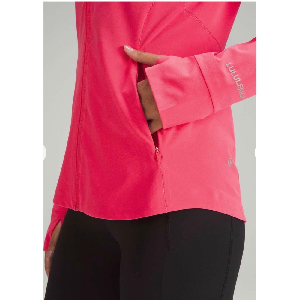 Lululemon Mist Over Windbreaker Lip Gloss Pink Hooded Jacket Women's Size 0 NWOT - Picture 9 of 9